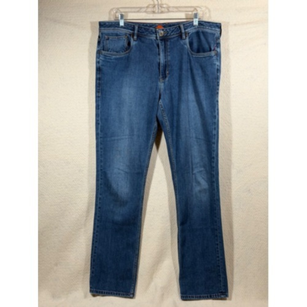 Tommy Bahama Antigua Cove Vintage Straight Jeans Men 38x34 Medium Wash Marlin